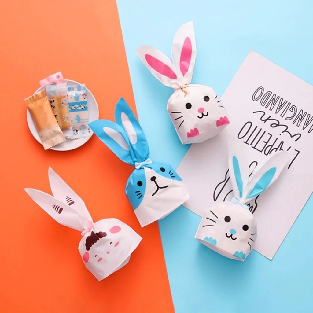 

[1-pcs] PLASTIK KELINCI Goodie Bag Bingkisan Snack Souvenir Plastik Ulang Tahun