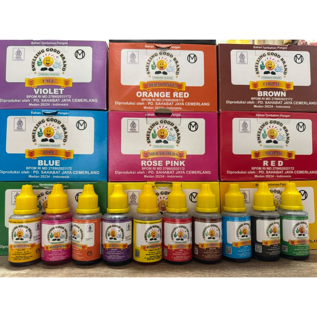 

Gincu Cair pewarna makanan Smelling Good 30ml @ 12 btl / 1 box