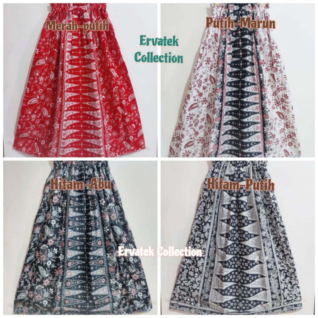 XERFARTZ Rok Klok Batik Pinggang FULL KARET RK02 / Bahan Katun Halus Bawahan Wanita Kebaya Encim Kut