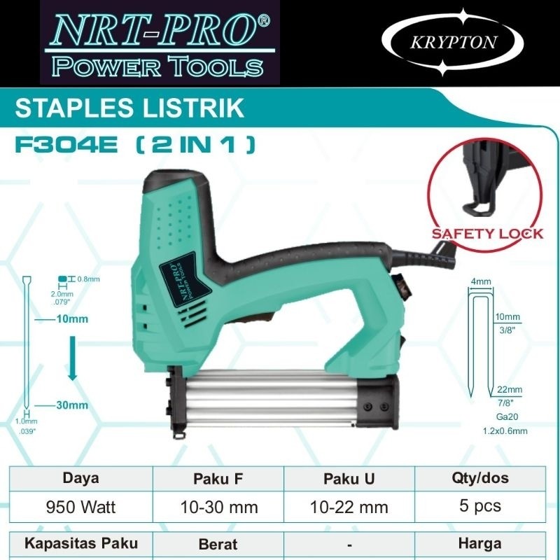

NRT-PRO Staples listrik 2in1 Type F304E jaminan asli original