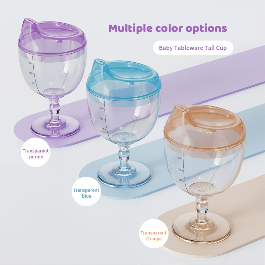 Gelas Highball Plastik Anak Model Paruh Bebek Bahan PPSU Anti Perut Kembung Gelas Pesta Transparan 1