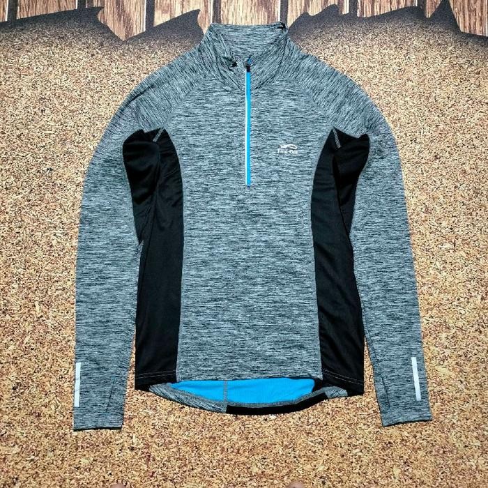 baselayer lengan panjang FIND OUT tracktop atasan olah raga kaos panjang abu abu murah size S fit M