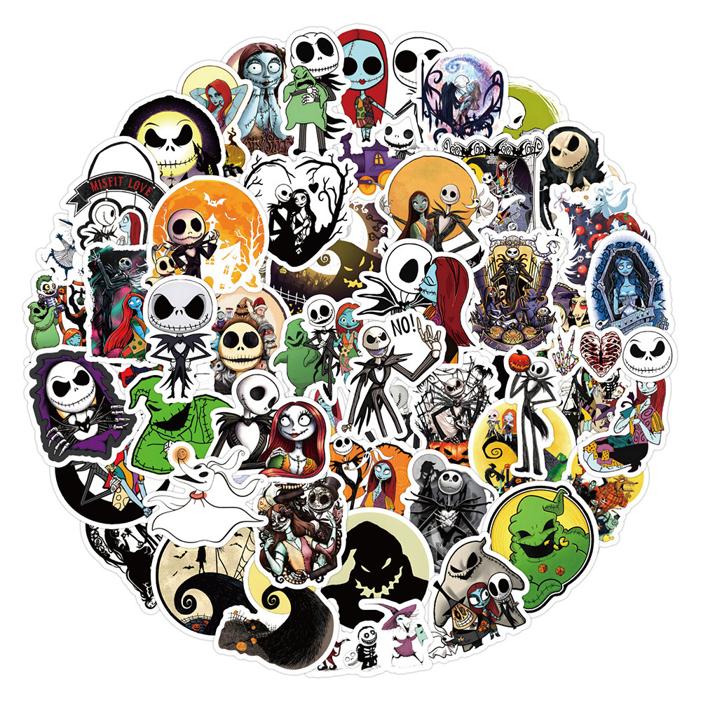 

10/30/60pcs Disney The Nightmare Before Stickers Cartoon Decals Laptop Phone Notebook Car Cool Anime Sticker Kids Toys