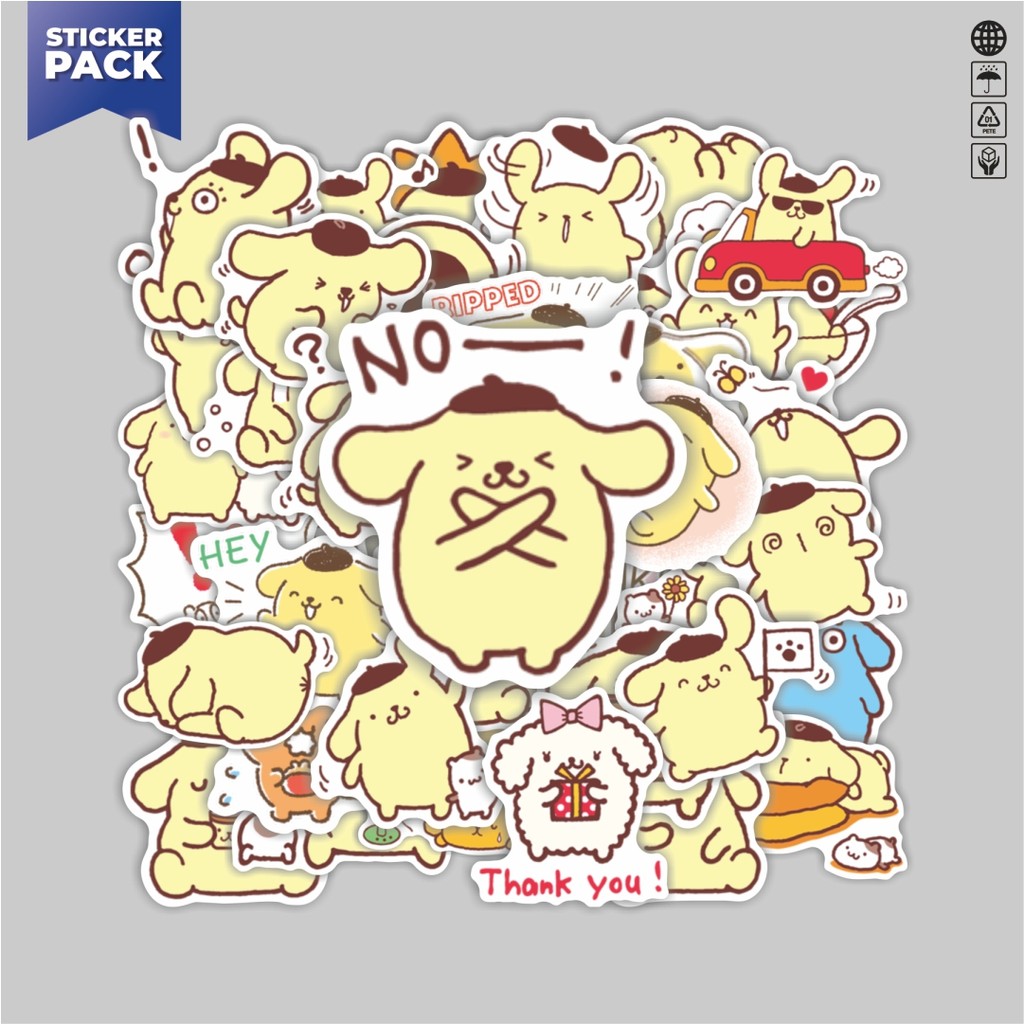 

[100PCS]Stiker Pack Stiker Kartun Karakter Pompompurin Aesthetic Vinyl Anti Air Dekorasi Sticker Laptop Buku Journal Koper Helm Casing HP Gitar Helm Skateboard
