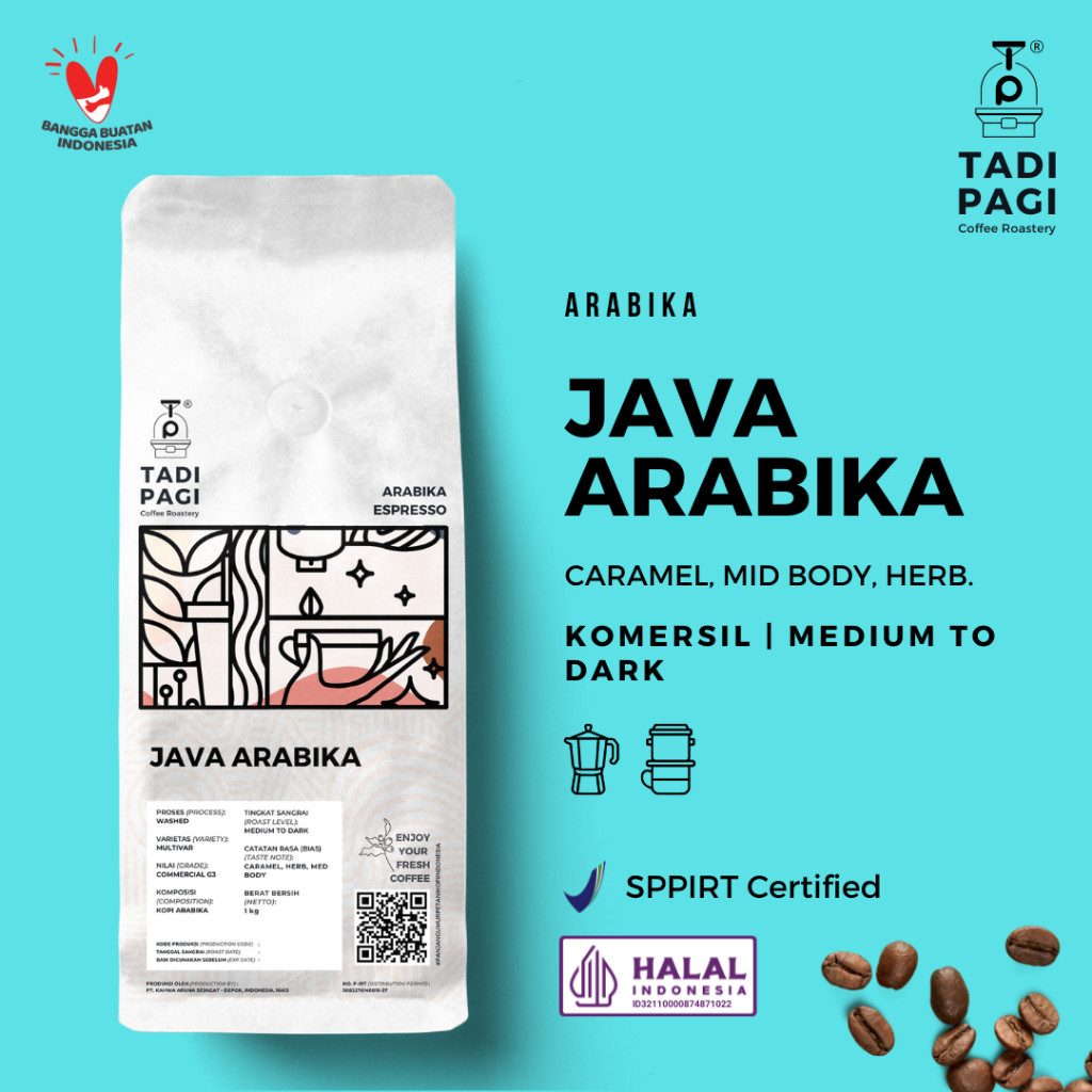 

Tadi Pagi Coffee Roastery Java Arabika Blend 1Kg Roast Bean Coffee