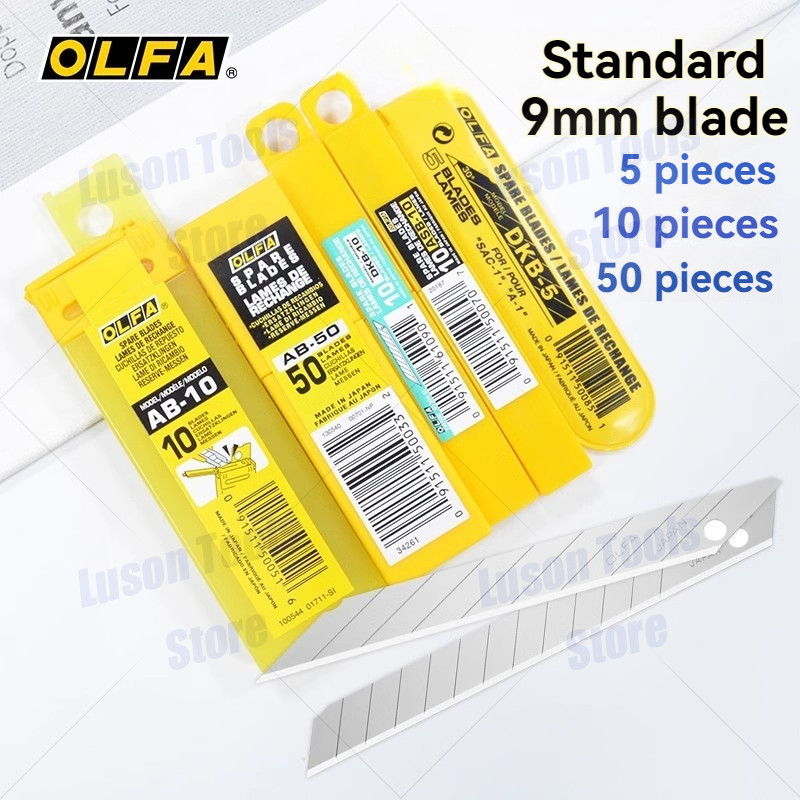 

Japanese original OLFA small utility blade (SAB-10 10 pieces) standard universal 9mm replacement blade (DKB-5 50 pieces) car wrapping paper cutting blade (AB-10 10 pieces) sharp and durable