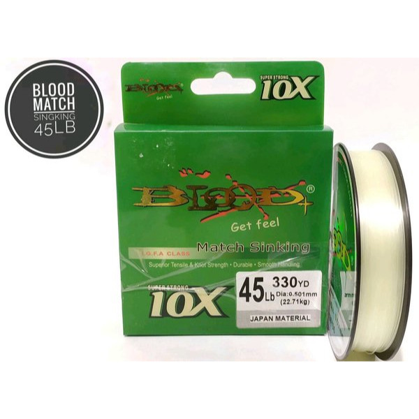 Senar Laut Blood Match Sinking 10x Kuat Monofilament