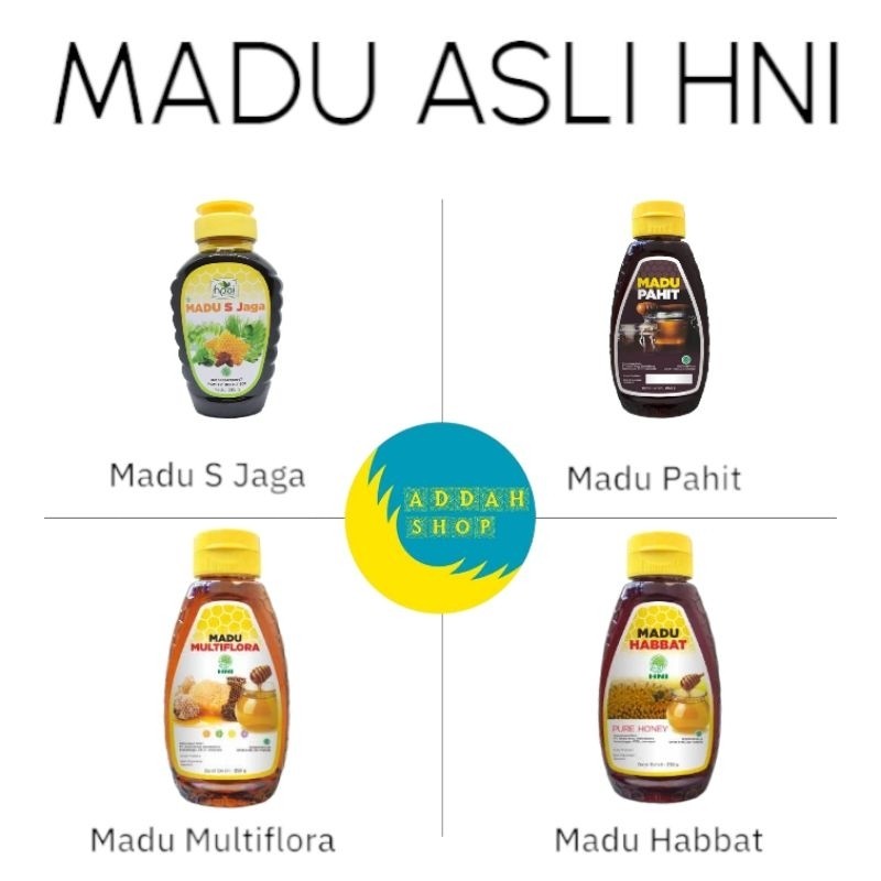 

Madu Multiflora, Madu Habbat, Madu S Jaga, Madu Pahit, Madu Kental, Madu Asli HPAI HNI