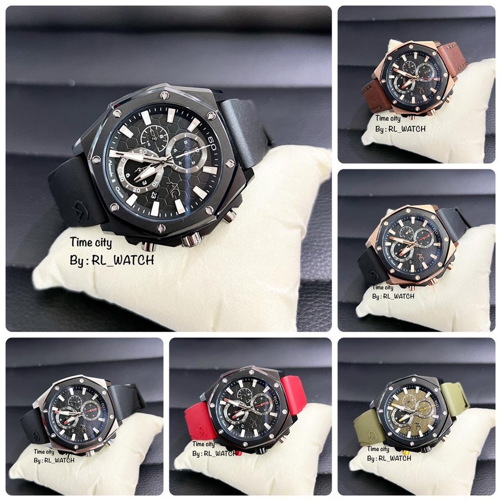 Jam Pria Alexandre Christie AC9601 Kulit - Rubber