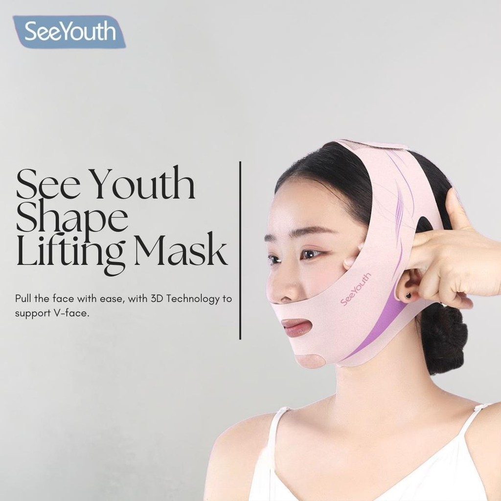 SeeYouth Shape Lifting Mask – Masker Pengencang Wajah 3D, V-Face Double Lifting | Mengencangkan