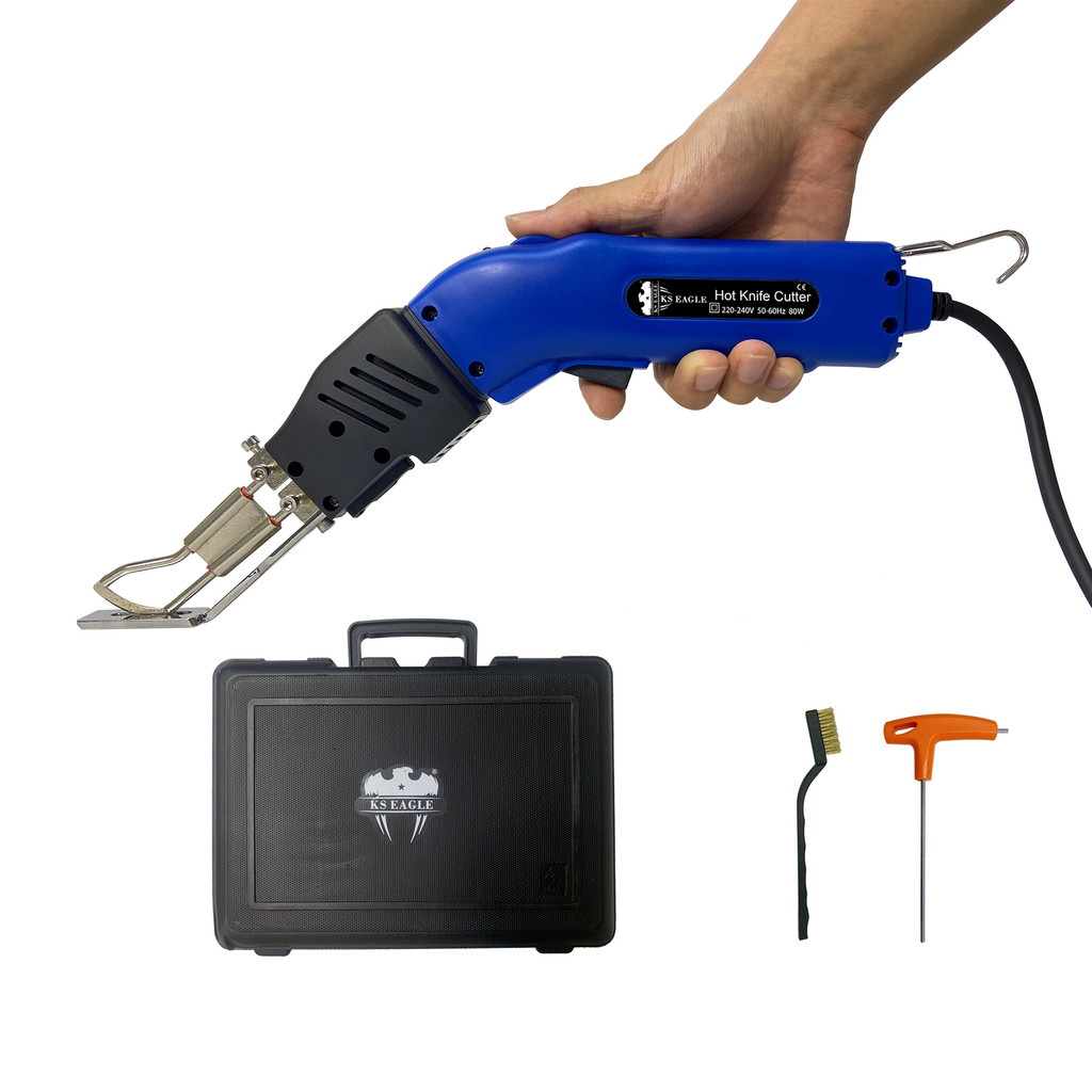 

KS ADLER Heißer Messer Stoff Cutter Elektrische Wärme Seil Cutter für Seil Wand Tuch Gurtband R-Typ Klinge mit stoff Schneiden Fuß