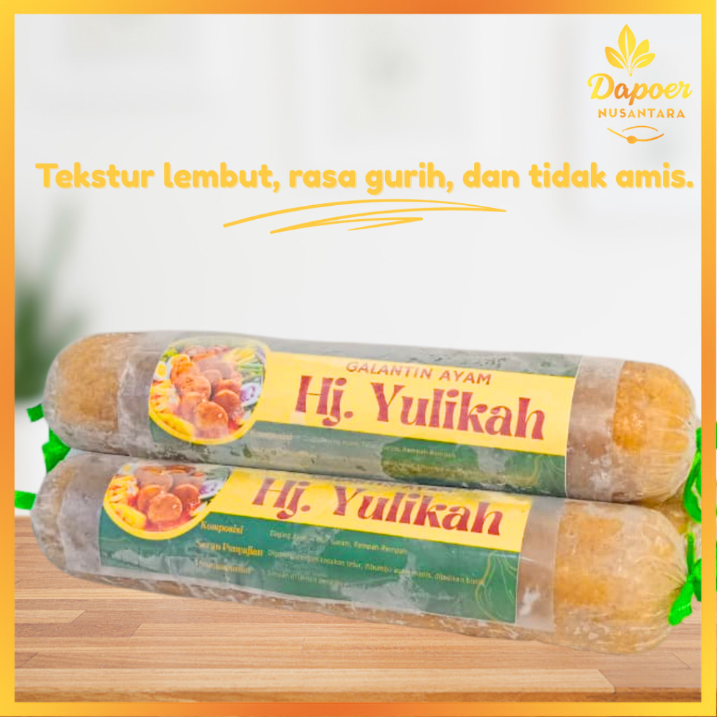 

Makanan frozen food Galantin Ayam merk Hj.Yulikah Praktis dan enak