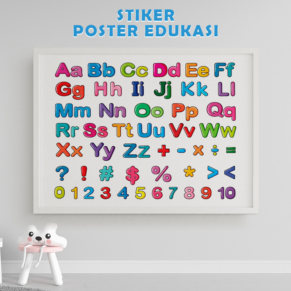 

Stiker Poster Dinding Pendidikan Alpabet Angka Nama Planet Edukasi Anak