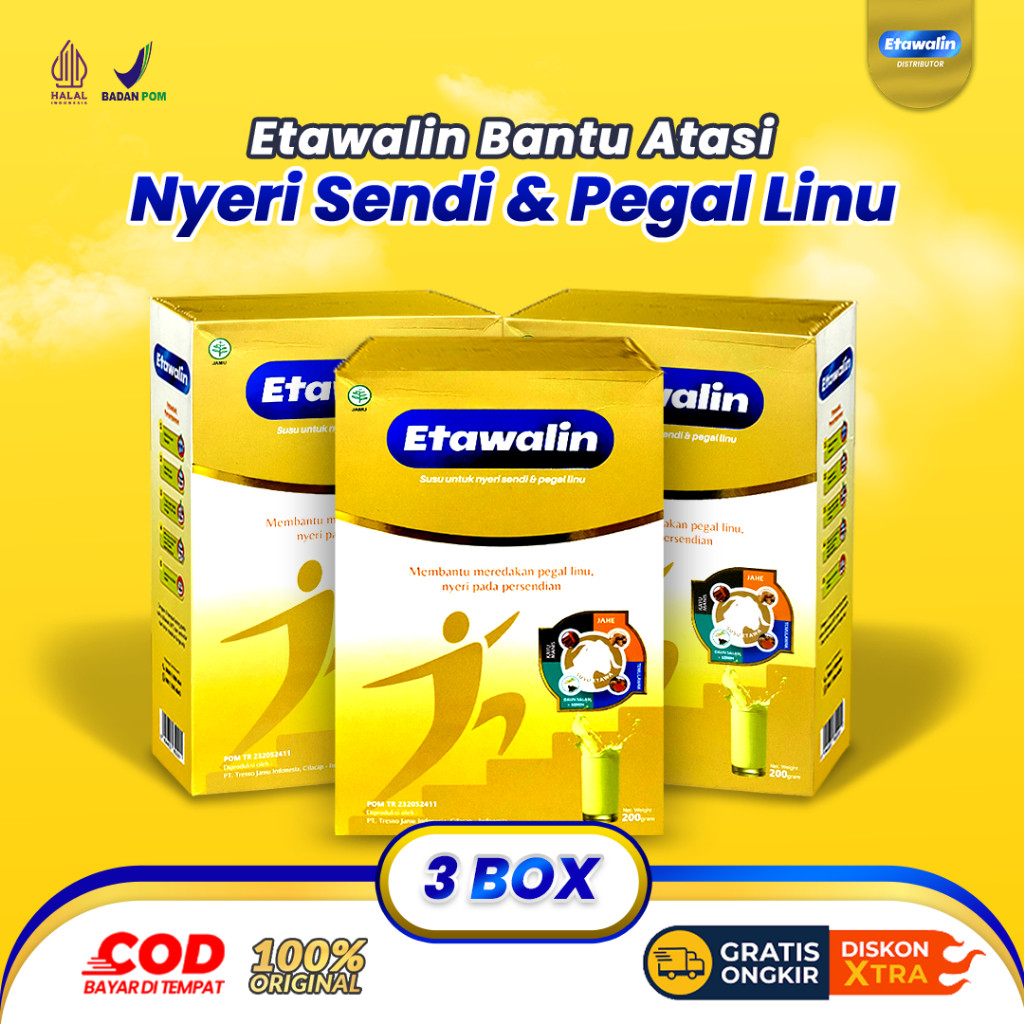 

3 BOX ETAWALIN Susu Etawa Asli Ampuh Atasi Sakit Sendi dan Pegal Linu