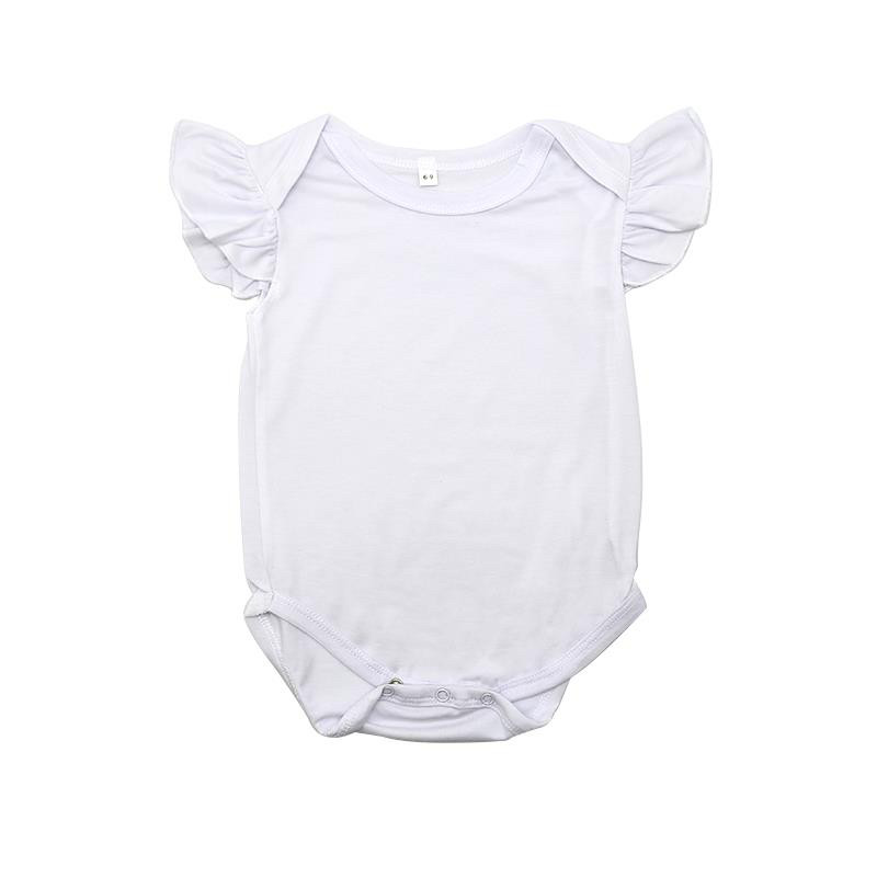 

10pcs/Lot Sublimation Blank Baby Climb White Clothes T-shirt 0-12 Mouths Heat Press Dye sublimation ink Crafts Infant conjoine