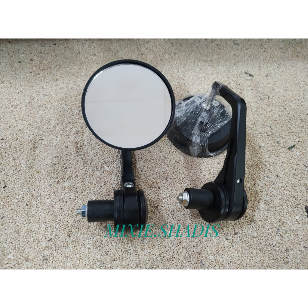 Spion Jalu Motor Merk Rizoma Tipe SH 6012 Model Bulat Warna Hitam Spion Jalu Stang Variasi