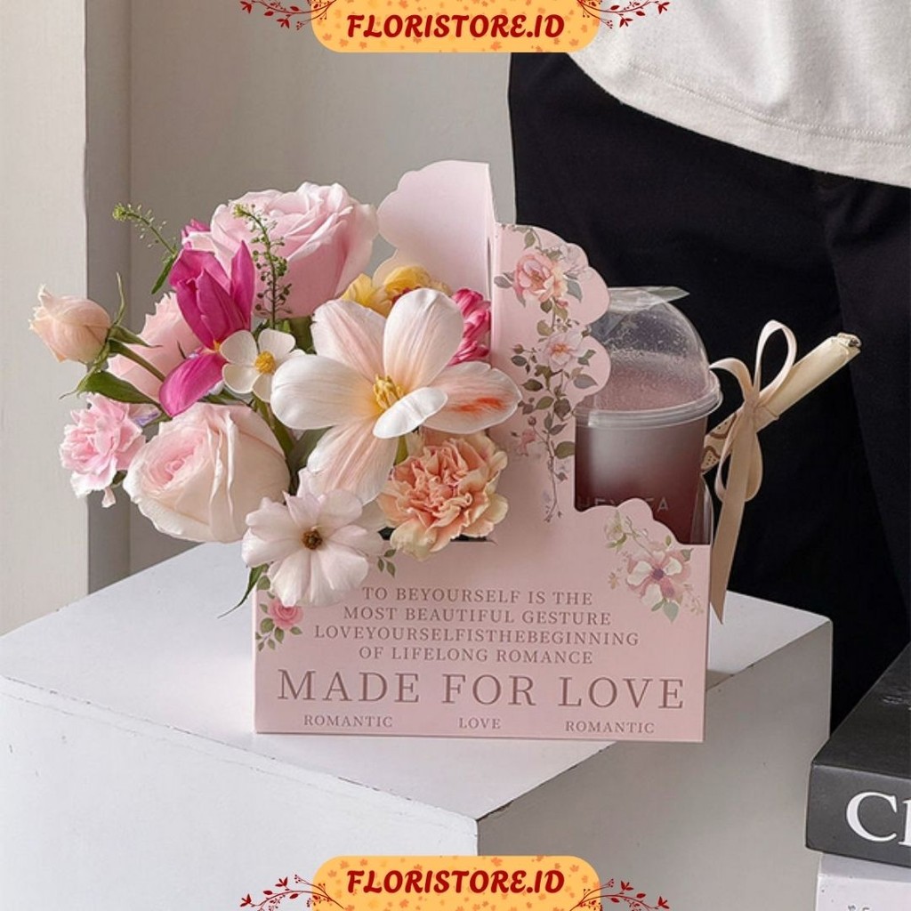 

CUP FLOWER BAG MOTIF / KERANJANG BUKET BUNGA / AKSESORIS BUKET / FLORIST BAG SUPPLY / FLOWER BASKET / PLASTIC BAG