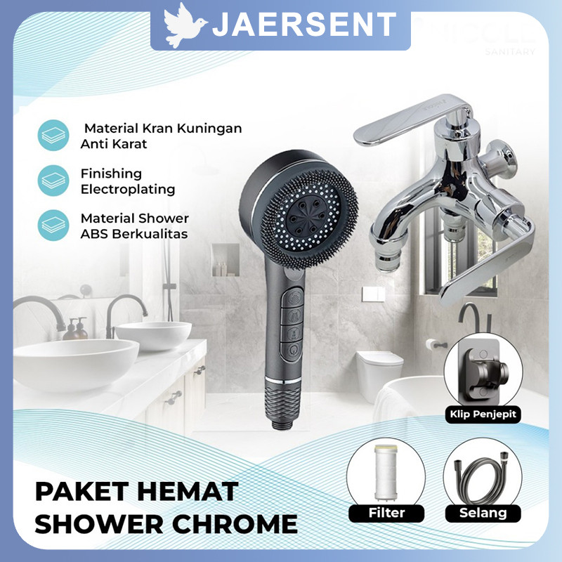 kran cabang 3 Stainless  Model 3 Cabang Kran Tembok Mandi Kran Shower/Sus304 Kran Kamar /kran 3 caba