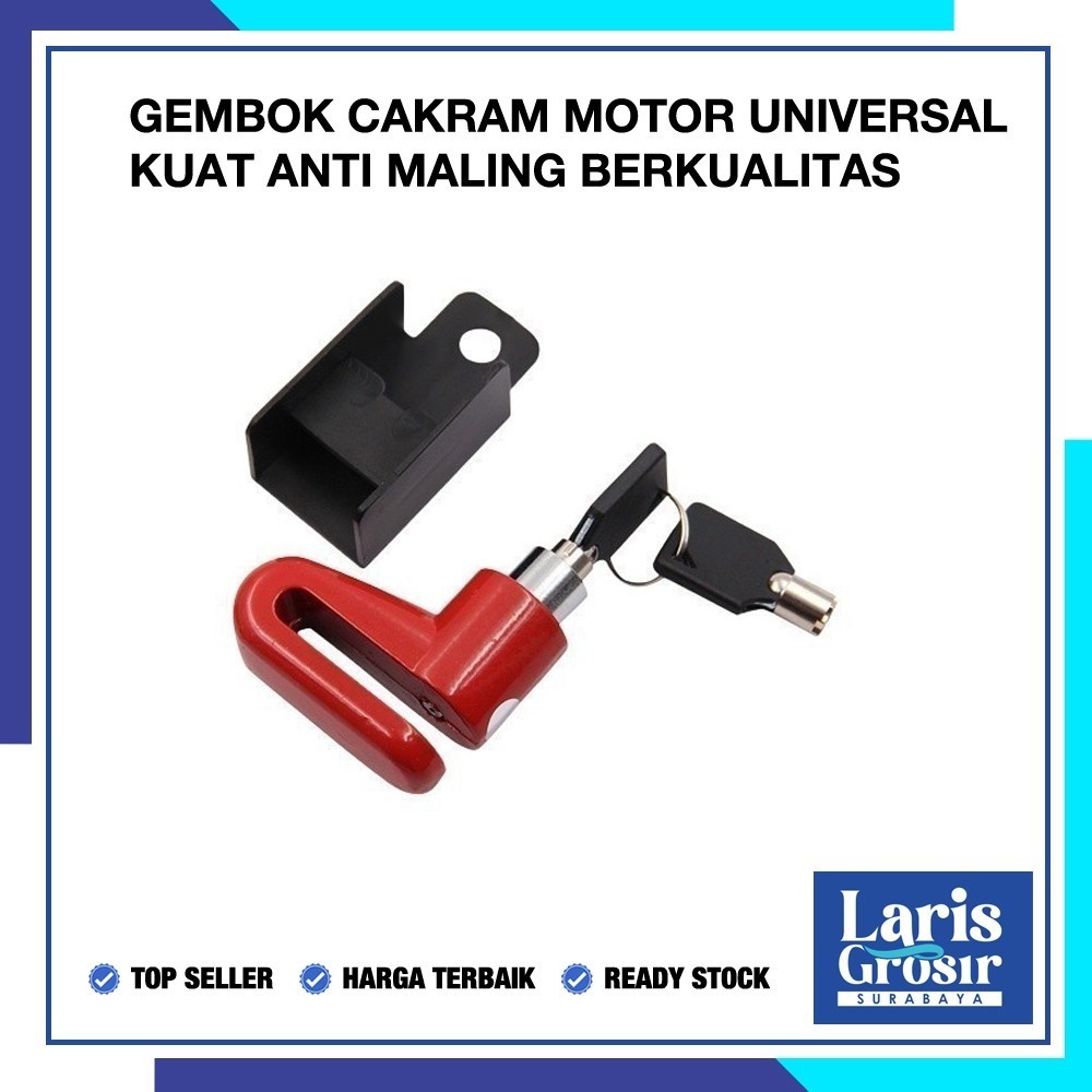 Gembok Cakram Kunci Penjepit Cakram Motor BESI  KUAT / Kunci Cakram Motor UNIVERSAL Anti Maling LARI