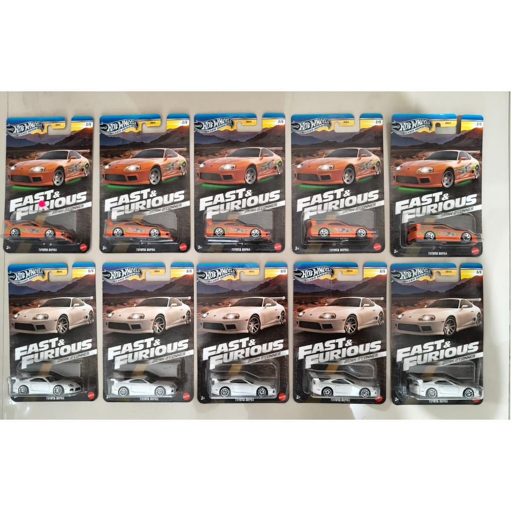 HOT WHEELS 6 SUPRA OREN + 6 SUPRA PUTIH FAST  FURIOUS ORIGINAL MATTEL