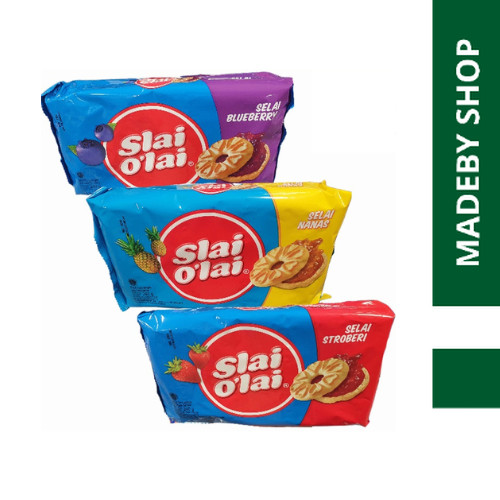 

Slai Olai 192gr Slai O'lai biskuit selai stroberi strawberry blueberry buah enak termurah