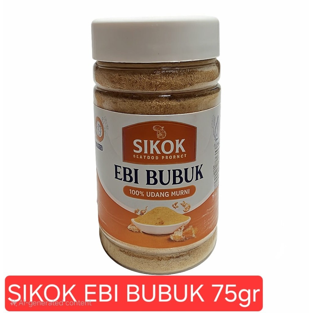 

SIKOK Ebi Bubuk Botol 75gr Ebi Bubuk Khas Bangka Halal