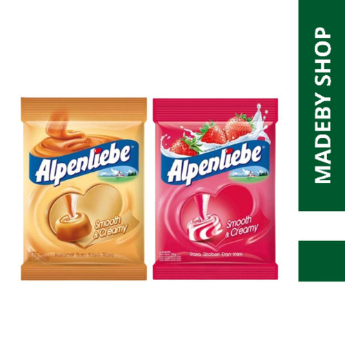 

Alpenliebe Karamel strawberry stroberi /isi 50butir/sak SNACK makanan ringan jajanan cemilan camilan pedas asin gurih manis murah