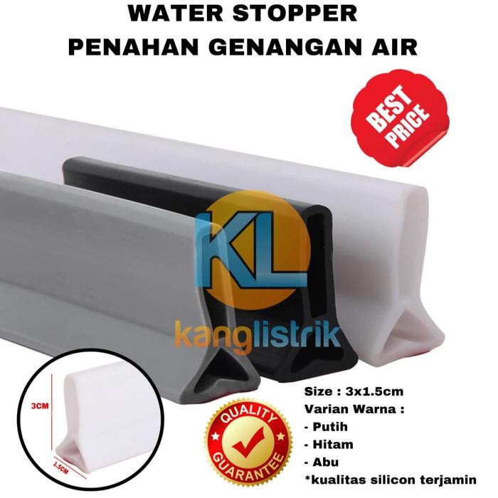 

saleWATER STOPPER STOPER PENAHAN AIR SEAL LANTAI TYPE T 3x5cm / 3x1.5cm - 3x1.5cm, Putihterlaris