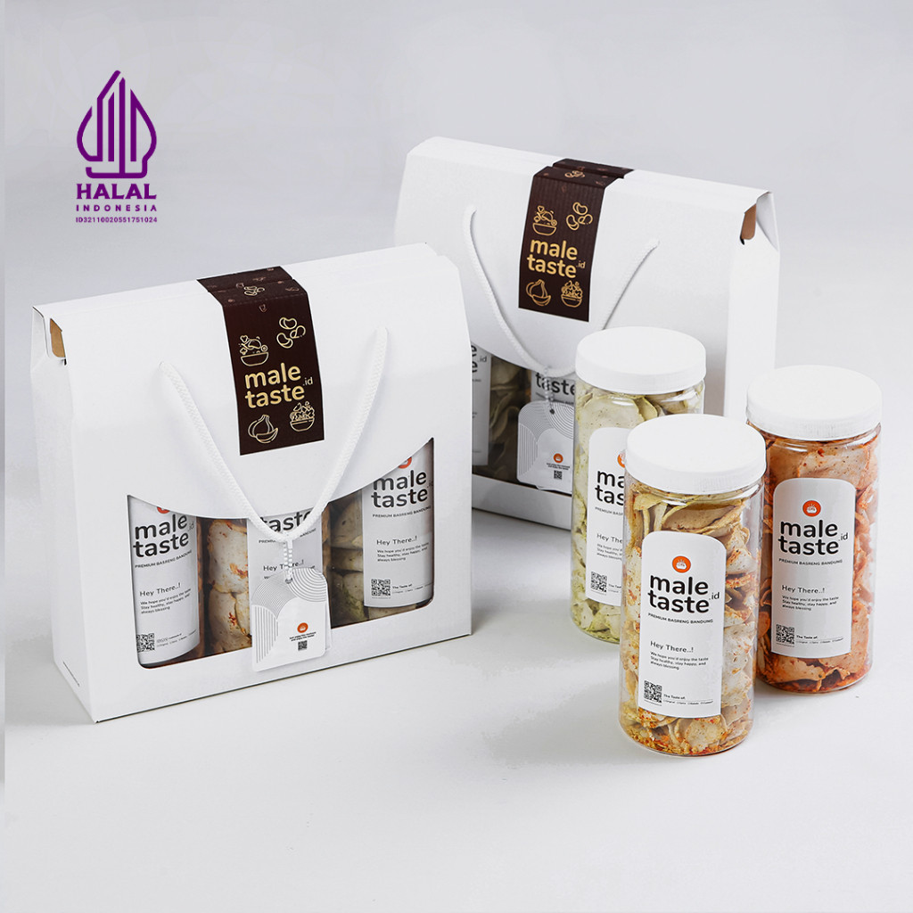 

Hampers Snack Premium Basreng Bandung - Unik Elegant Maletaste - Gable Box Oleh-oleh Khas Bandung