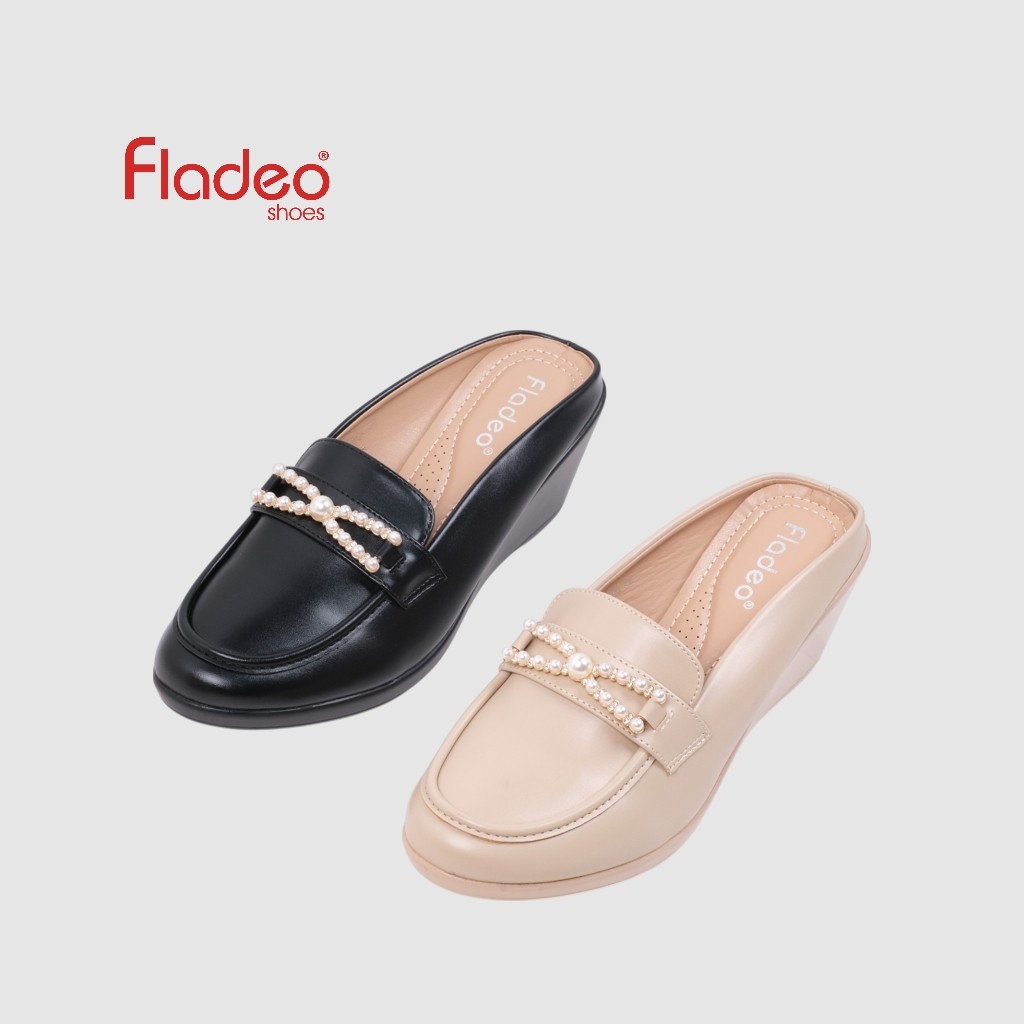 ABRISD Fladeo A25/LDH568-2LU/Sepatu Slop Wedges Wanita [ Wedges Formal Shoes ]