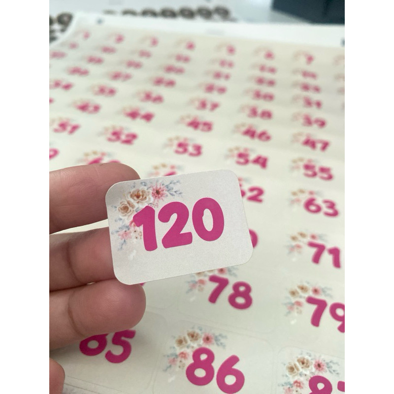 

STIKER NOMOR 1-120 & 121 - 240 SUDAH DICUTTING/METODE MENABUNG NOMOR URUT 1-120 / BUKU TABUNGAN TARGET