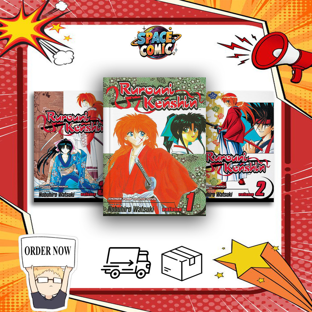 Komik Manga Rurouni Kenshin by Nobuhiro Watsuki Vol 1-28 (English)