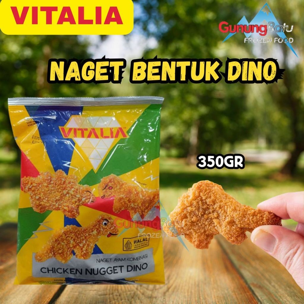 

VITALIA CHICKEN NUGGET DINO (NAGET AYAM BENTUK DINO) 350GR