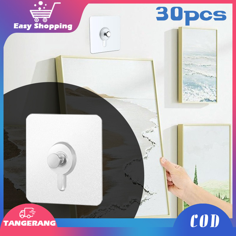 Gantungan Hook Tempel Dinding Kuat Hook Paku Gantungan Tempel Tanpa Paku Rak Foto Paku Tempel Dindin