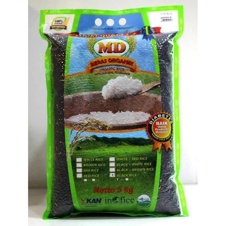 

MD Beras Hitam Organik Pecah Kulit 5kg / MD Organic Black Rice Pecah Kulit 5kg