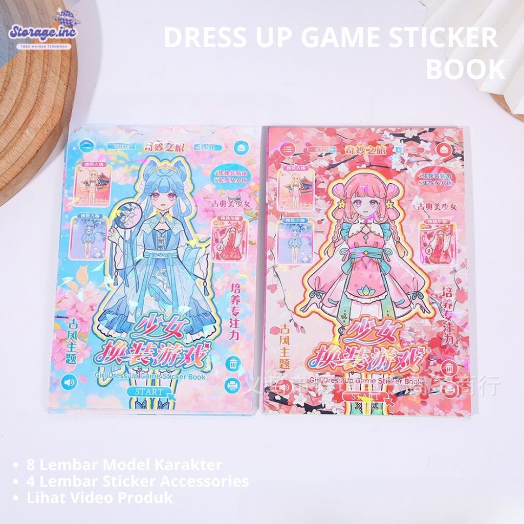 

Mainan Edukasi Stiker DIY Dress Up Game Book Anak Belajar Fashion Mix Match Outfit Kreatif