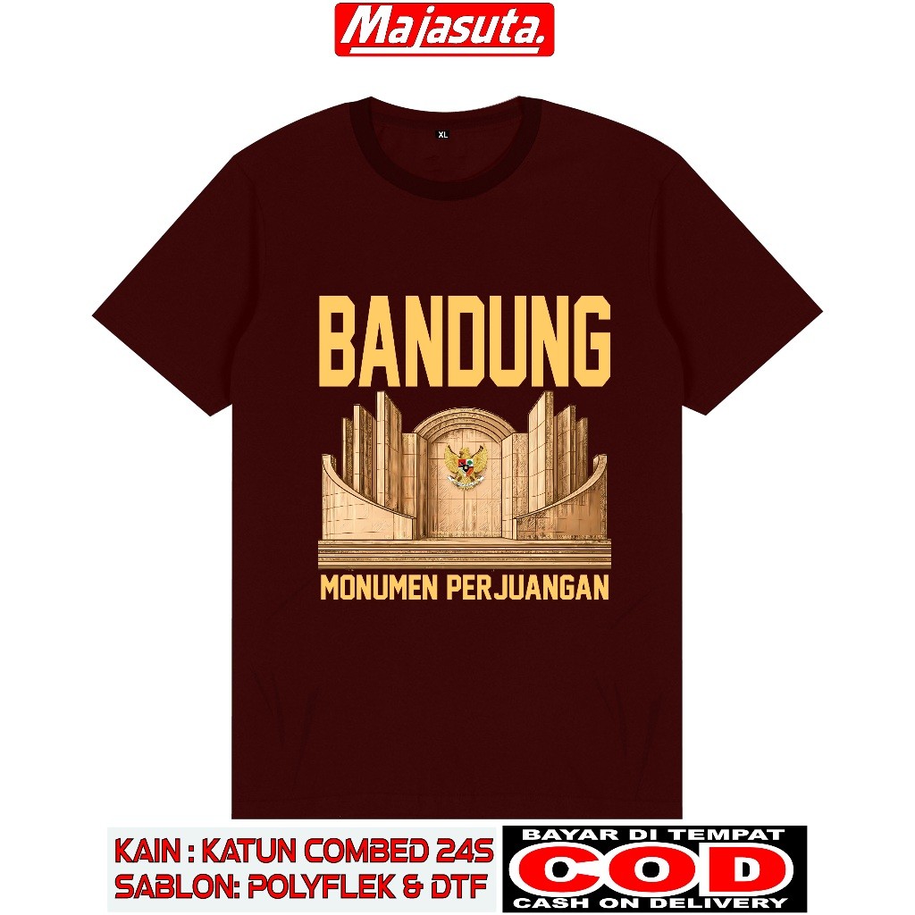 D&G CLOTHS KAOS BANDUNG DESAIN 10 MONUMEN PERJUANGAN  Bahan Cotton Combed 30s Kaos Pria-Wanita Unise