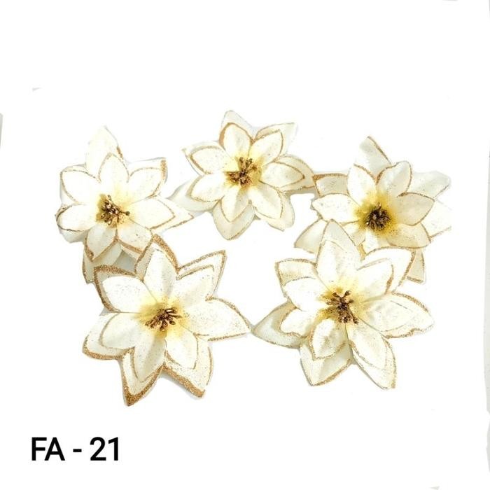 Bunga Natal Poinsettia Merah Bunga Kastuba Kain Hiasan Meja Oramen Pohon Natal Bunga Hias Parcel Mur