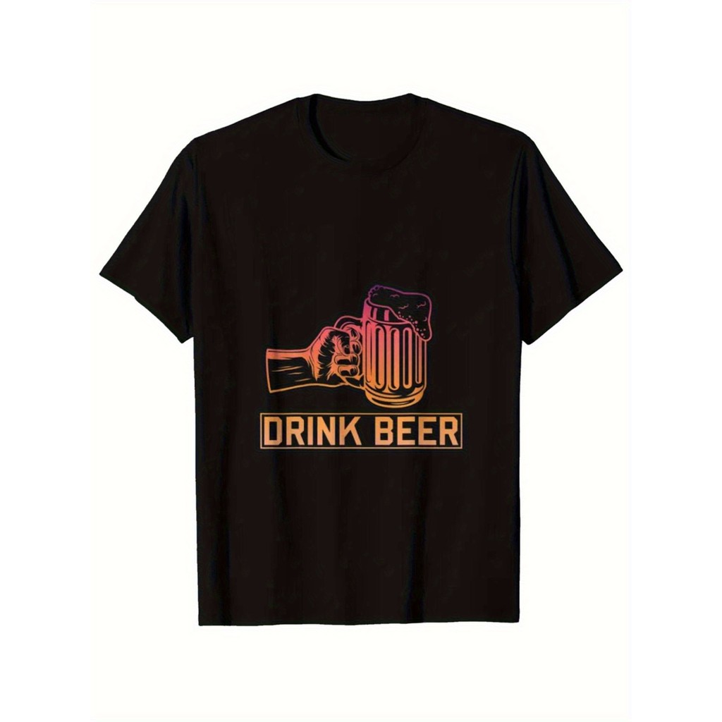 Kaos Katun Pria, Desain Pingpong, Kaos Oblong Lengan Pendek,  Nyaman, Bahan Lembut