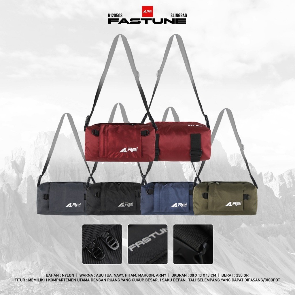 Tas Selempang Rei Fastune V2 Original Arei Outdoorgear Tas Olahraga Actifitas Harian