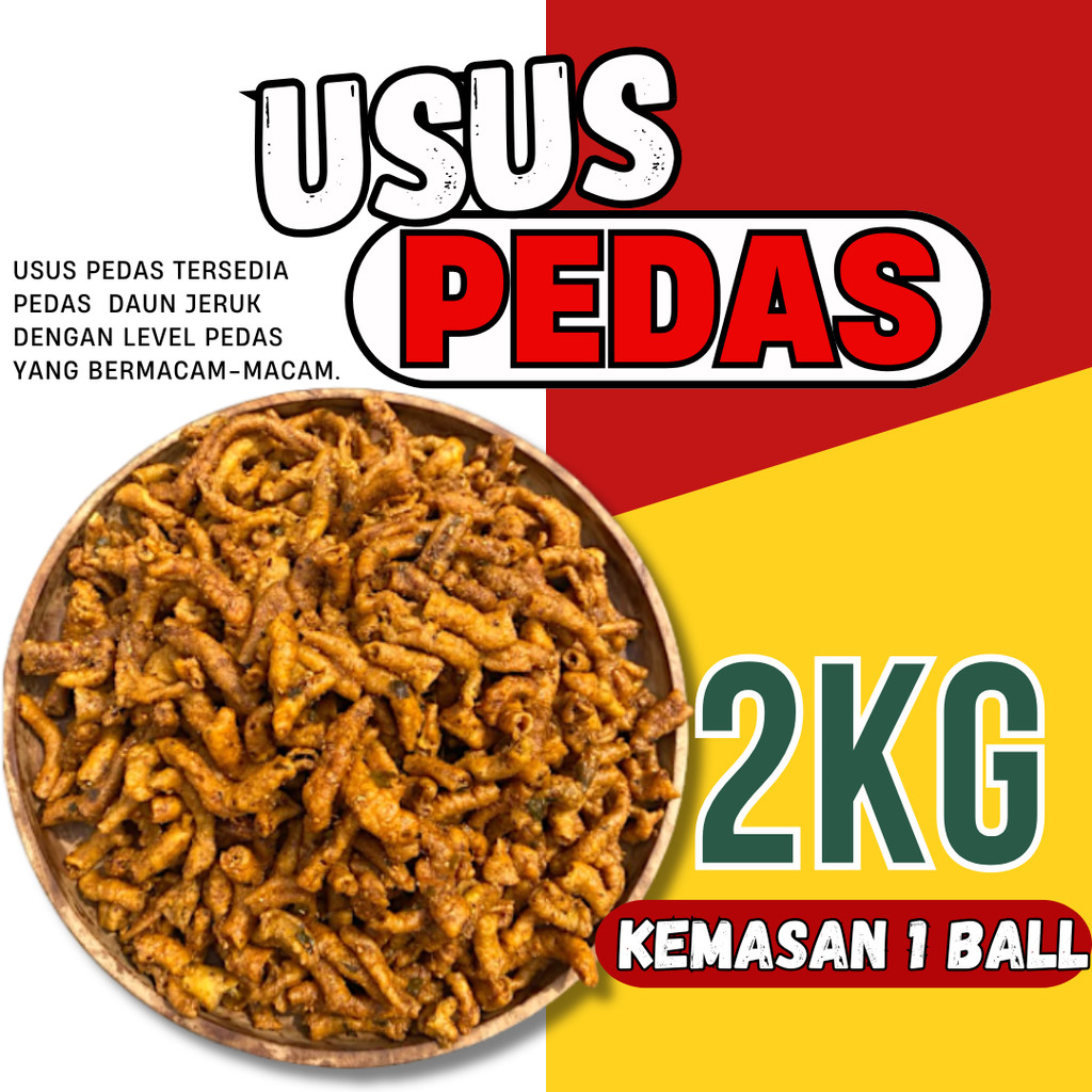 

Keripik Usus Ayam Crispy Pedas Daun Jeruk 2kg (1 ball)