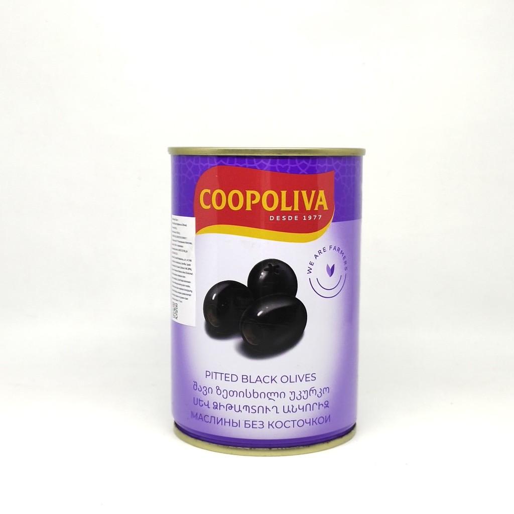 

COOPOLIVA PITTED BLACK OLIVES 425ML INDO