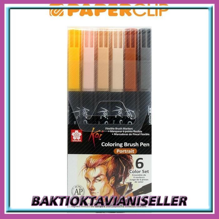 

COLORING PEN BRUSH SAKURA KOI POTRAIT SET XBR-6C