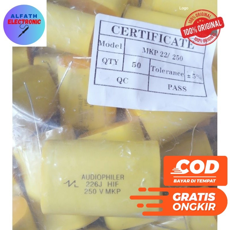 MKP AUDIOPHILER AUDIO PHILER 22UF 22 UF 226J 250V 250 VOLT ORIGINAL KUALITAS BAGUS