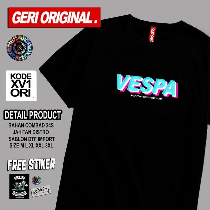 (COD) KAOS GERI ORIGINAL - VESPA BLUE - M