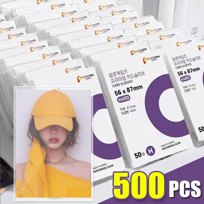 

20/50/100pcs Korea Card Sleeves Clear Acid Free CPP HARD Photocard Holographic Protector Film Album Binder Photo Popcorn Card