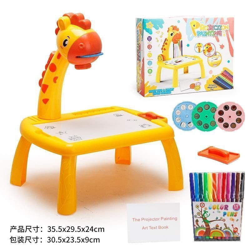 MEJA PROYEKTOR / MEJA PROYEKTOR MAINAN ANAK ANAK / MEJA MAIN PROYEKTOR / GIRAFFE PROJECTOR TABLE