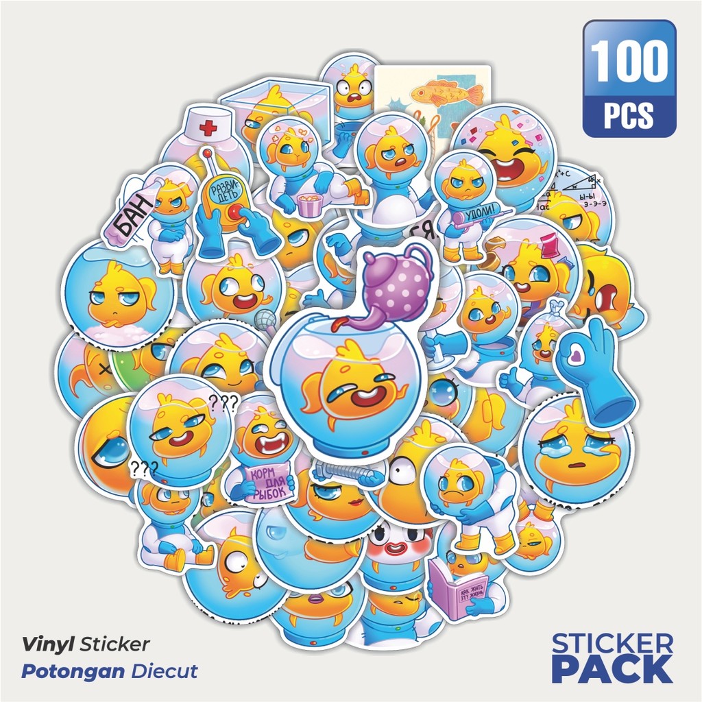 

MURAH 100 PCS Stiker Vk Lamark Waterproof Aesthetic- Untuk Laptop, Motor, dan Helm - Paper Stationery Pack