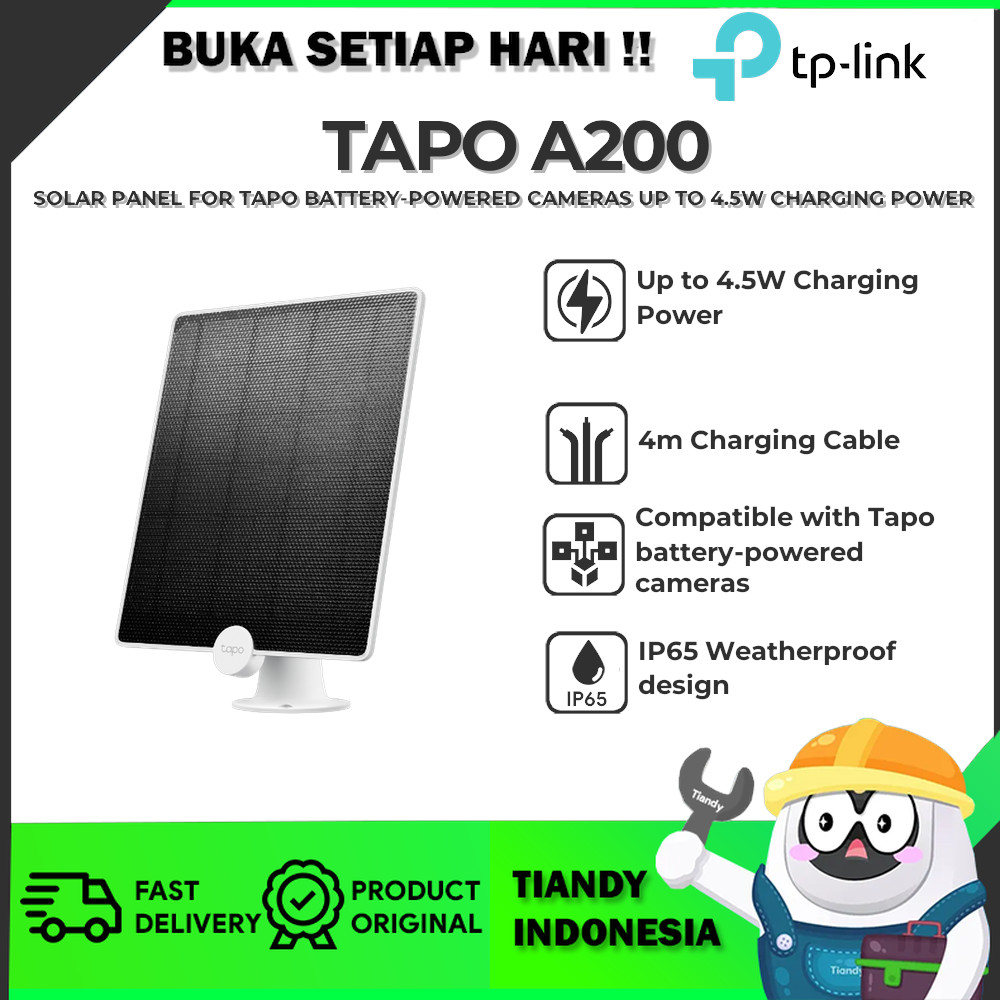 TP-LINK TAPO A200 SOLAR PANEL FOR TAPO BATTERY-POWERED CAMERAS UP TO 4.5W CHARGING POWER