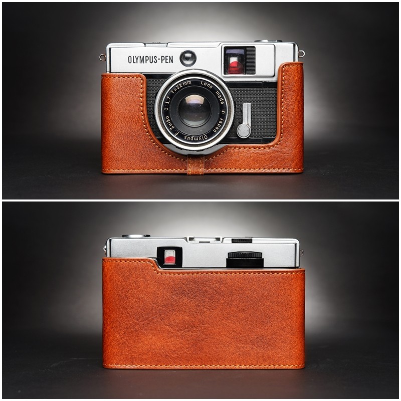 Genuine Leather Camera Case Bag Camera Bodysuit for Olympus PEN-F PEN FT FV PEN-EED PEN-EE3 EE2 EF